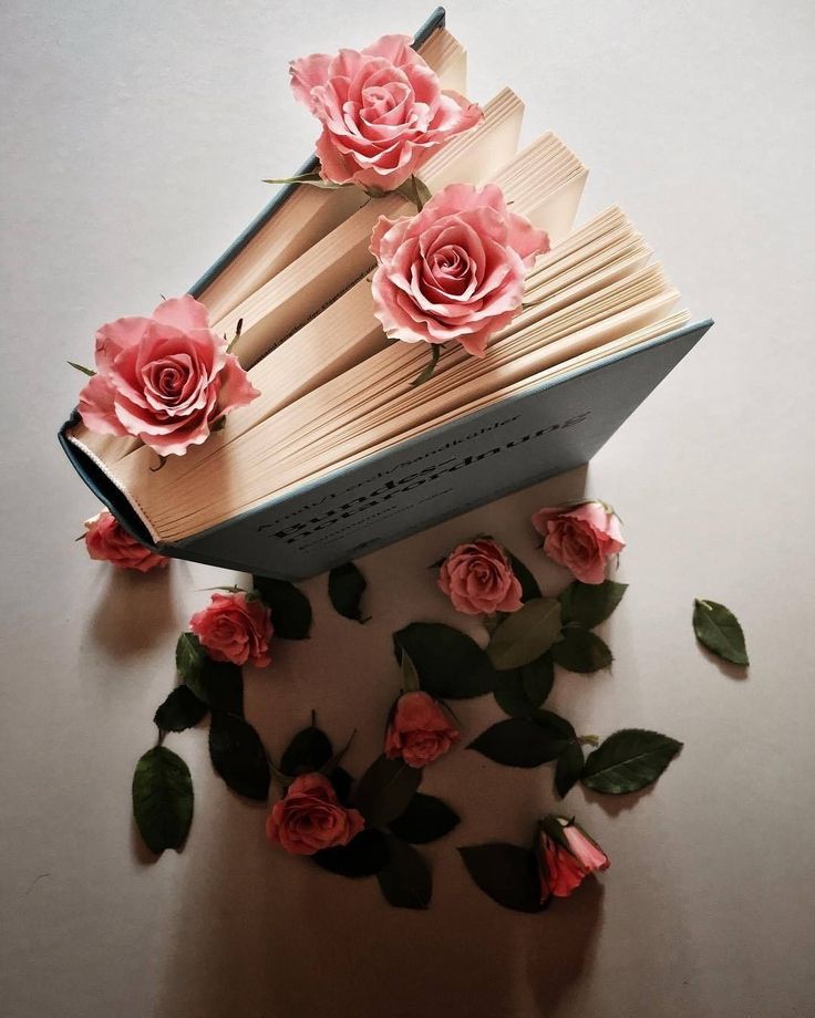 Libro con rosas